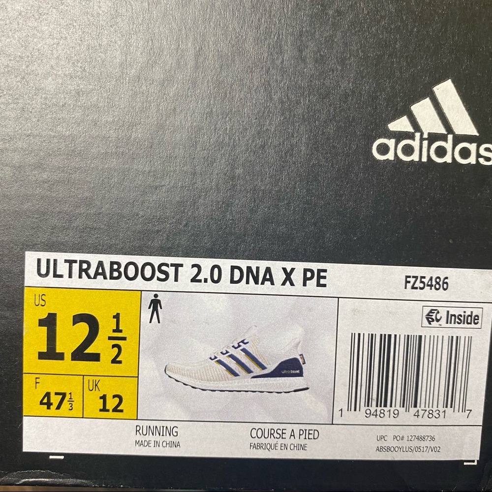 Adidas UltraBoost 2.0 DNA Mens Stefon Diggs PE White Navy Gold - Picture 12 of 12